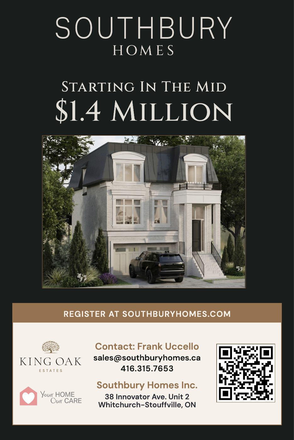 Back cover — register at southburyhomes.com